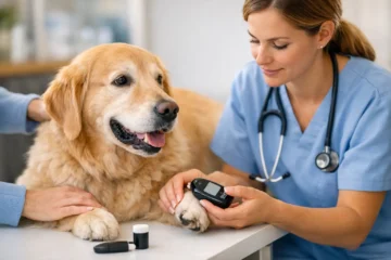 Acompanhamento da diabetes canina com segurança